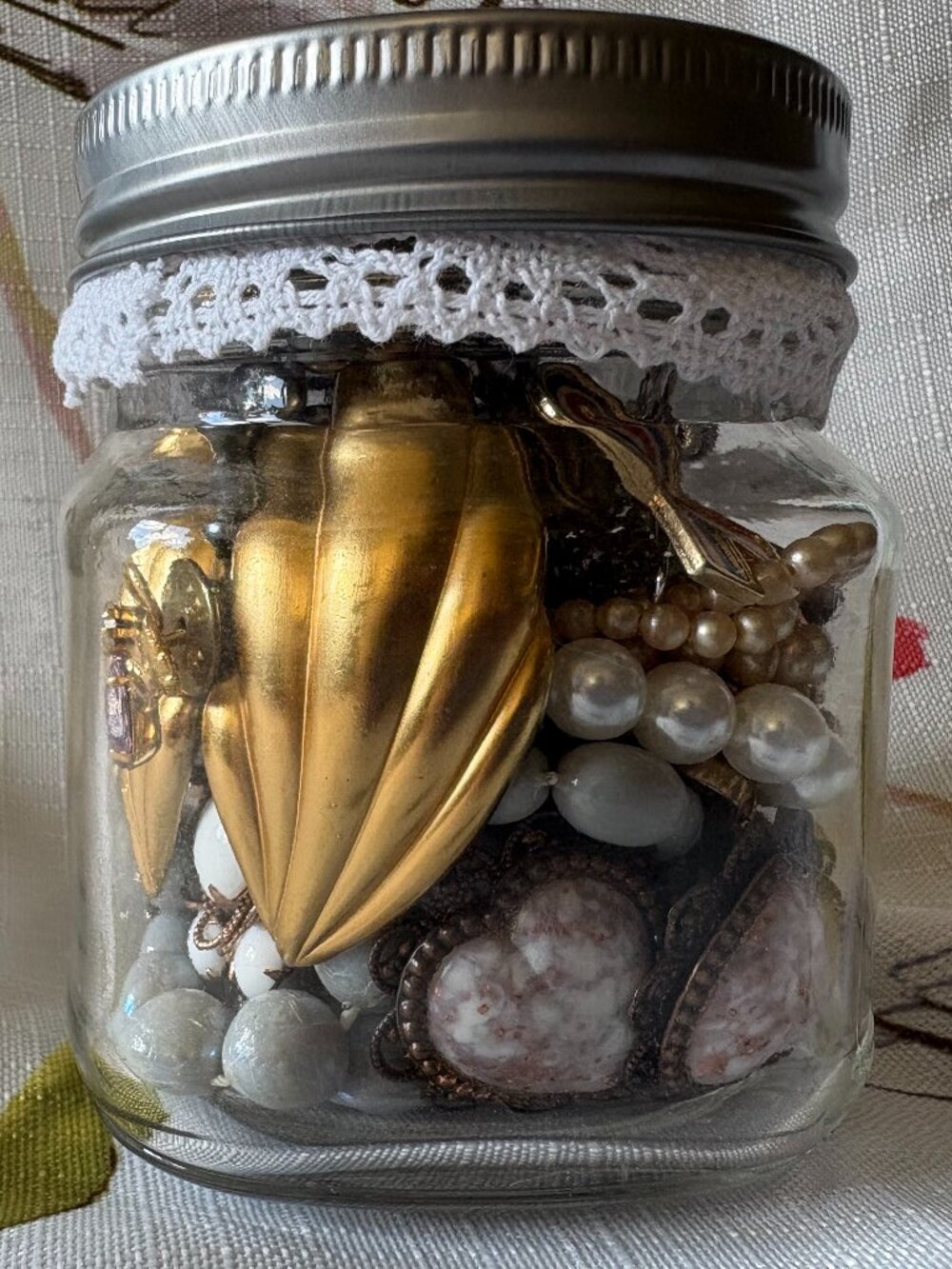 Mystery Vintage Costume Jewelry Jar "Angel's Flight"
